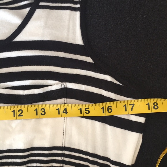 Olive & Oak Women’s Dress S Stripes Black White Sleeveless Long Cinched waist - Picture 9 of 9